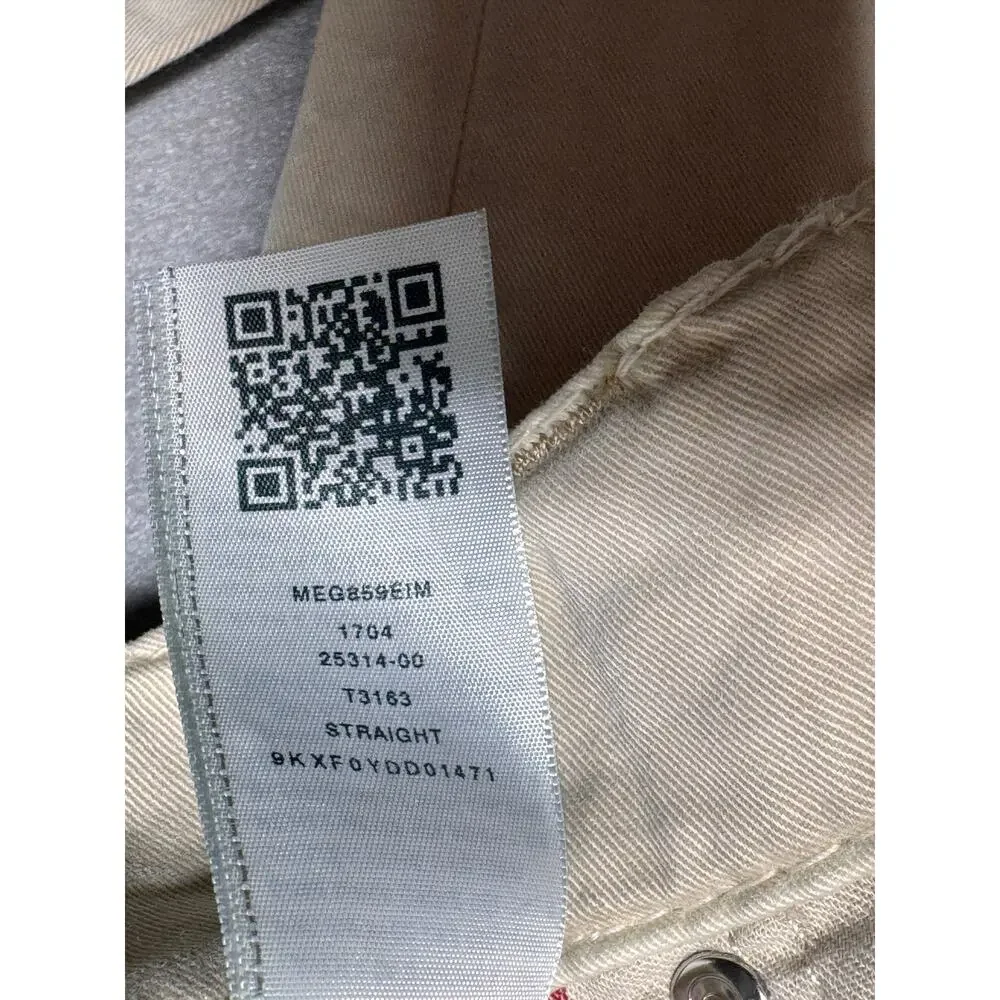Vintage True Religion Straight Jeans Mens 38 Khaki Denim 5-Pocket Logo Outdoor